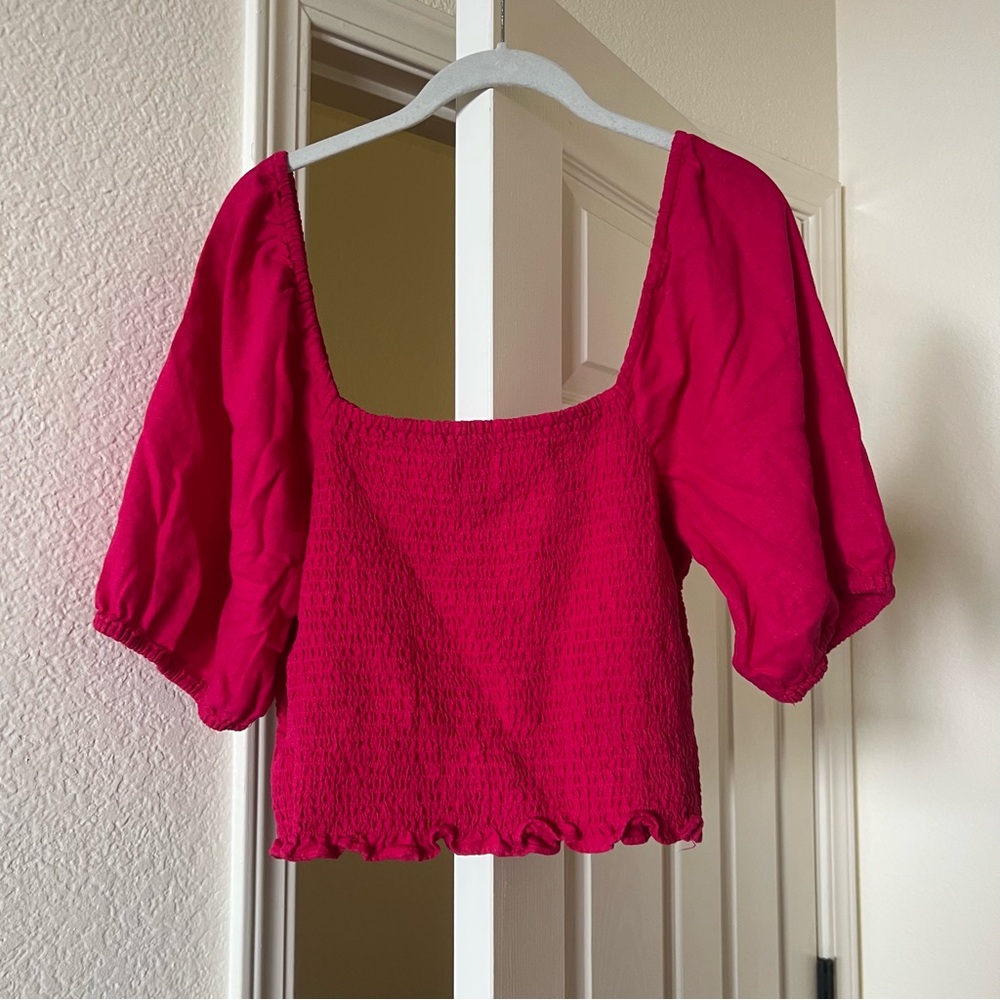 Universal Thread Smocked Linen Top - Picture 4 of 4
